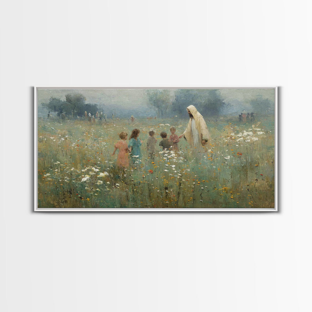 Children Of Light – Framed Canvas Print – Christian Wall Art – Christian Art Canvas – Jesus Painting – Christian Christmas Art – Christian