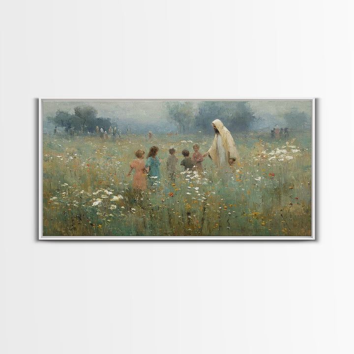 Children Of Light – Framed Canvas Print – Christian Wall Art – Christian Art Canvas – Jesus Painting – Christian Christmas Art – Christian