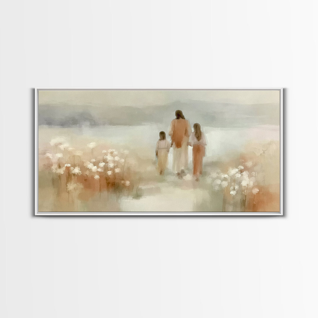 Path Of Mercy – Framed Canvas Print – Christian Wall Art – Christian Art Work – Jesus Painting – Modern Christian Art – Christian Decoratio