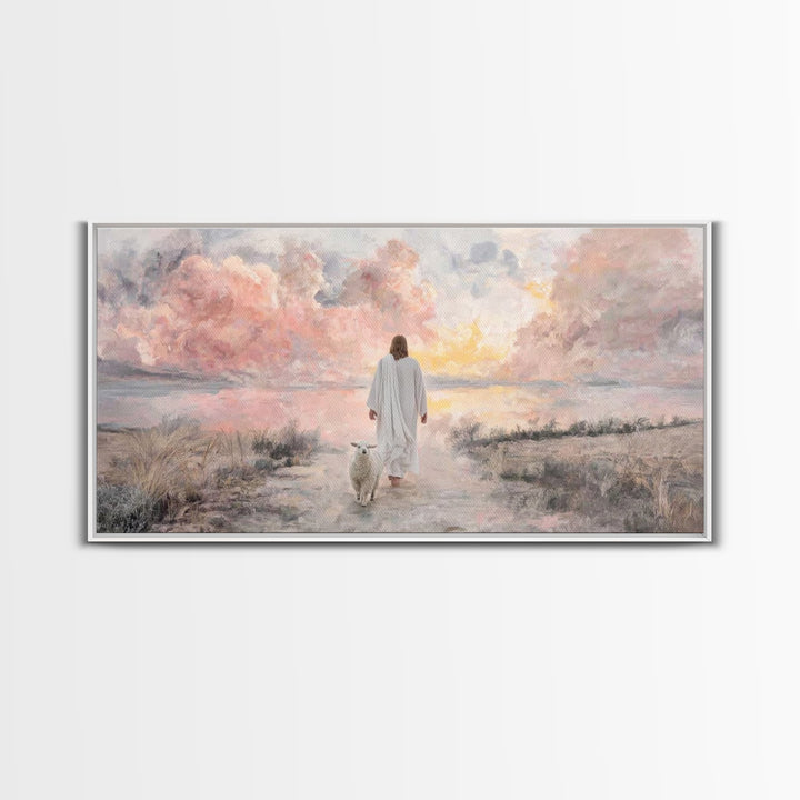 Radiant Dawn – Framed Canvas Print – Jesus Painting – Christian Christmas Art – Christian Art Canvas – Modern Christian Art – Christian Wal