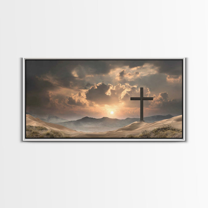 Valley Of Grace | Framed Canvas Print | Christian Art Canvas | Christian Wall Art | Moody Christian Art | Christian Painting | Christian Gi