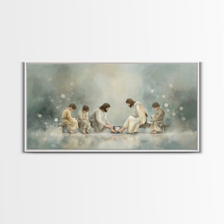Servant Of Grace – Framed Canvas Print – Christian Wall Art – Jesus Painting – Christian Art Work – Modern Christian Art – Christian Decor