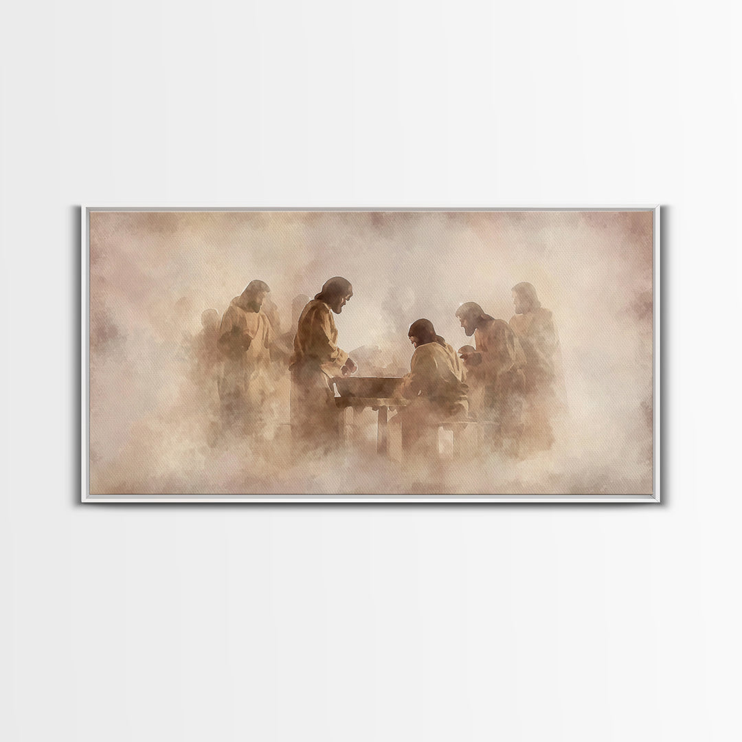Upper Room Light – Framed Canvas Print – Christian Wall Art – Jesus Painting – Christian Art Canvas – Christian Decorations – Modern Christ