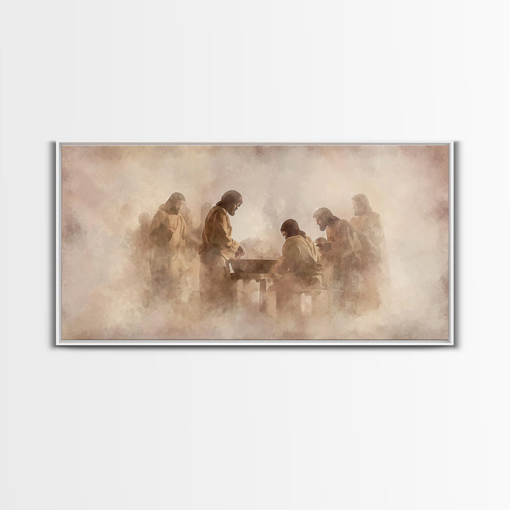 Upper Room Light – Framed Canvas Print – Christian Wall Art – Jesus Painting – Christian Art Canvas – Christian Decorations – Modern Christ