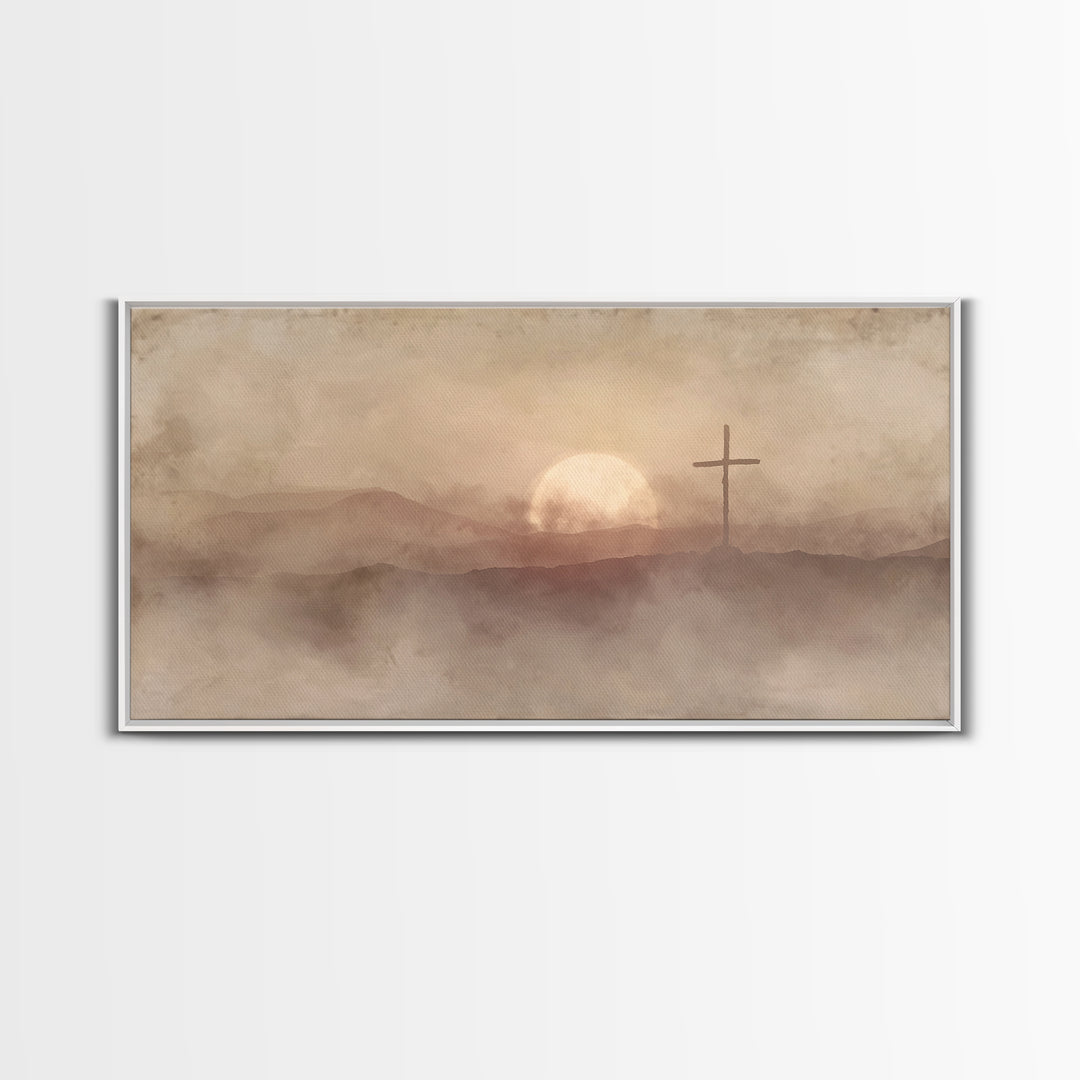 Desert Redemption, Framed Canvas Print, Christian Wall Art, Christian Art Canvas, Christian Art Work, Modern Christian Painting, Christian