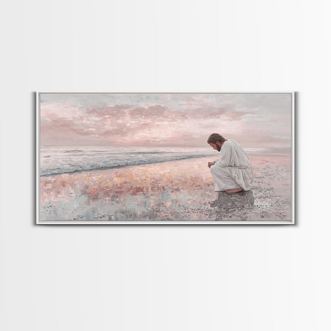 Dawn of Mercy | Framed Canvas Print | Christian Art Canvas | Jesus Painting | Large Christian Painting | Subtle Christian Art | Christian C