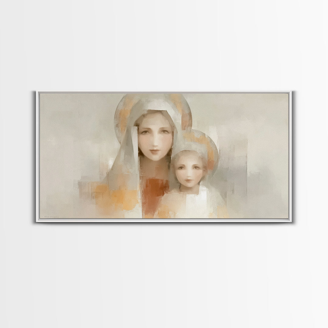 Sacred Reflection – Framed Canvas Print – Jesus Wall Art – Christian Art Canvas – Christian Decor for Home – Subtle Christian Paintings – C