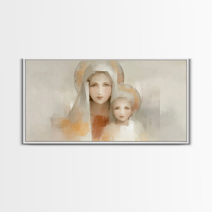 Sacred Reflection – Framed Canvas Print – Jesus Wall Art – Christian Art Canvas – Christian Decor for Home – Subtle Christian Paintings – C