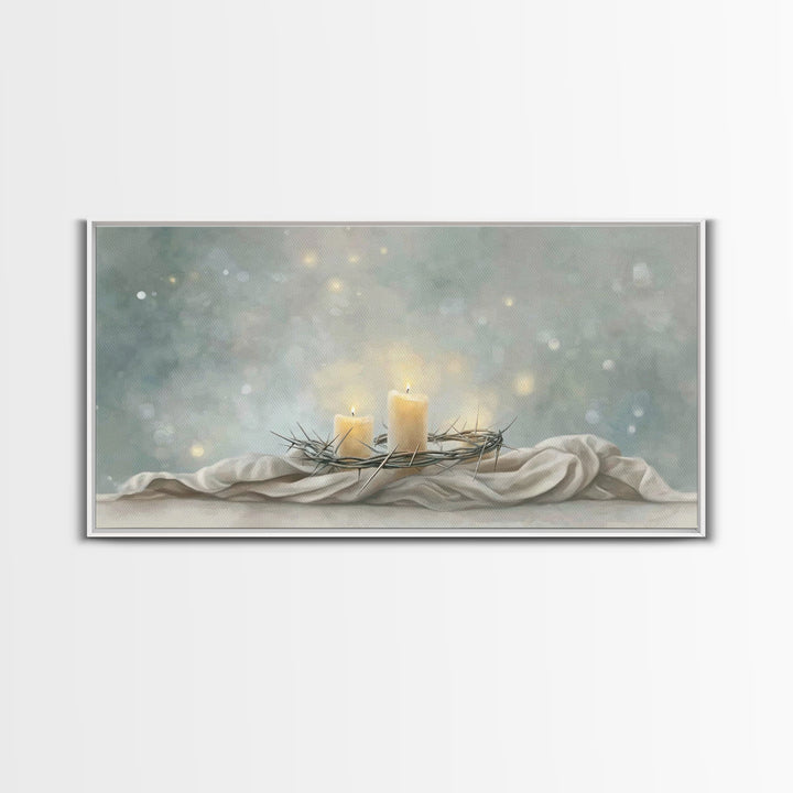 Sunset Of Mercy – Framed Canvas Print – Christian Wall Art – Christian Art Print – Subtle Christian Art – Christian Gift – Christian Christ