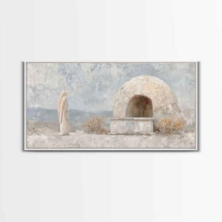 Silent Dawn – Framed Canvas Print – Large Christian Art – Christian Art Canvas – Jesus Painting – Christian Wall Art – Christmas Art
