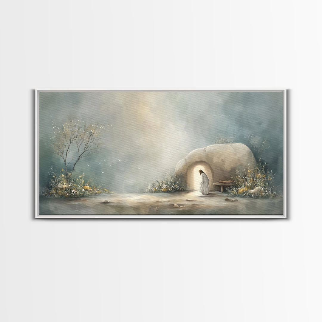 Morning Reverence – Framed Canvas Print – Large Christian Art – Jesus Painting – Christian Wall Art – Christian Art Canvas – Christmas Art