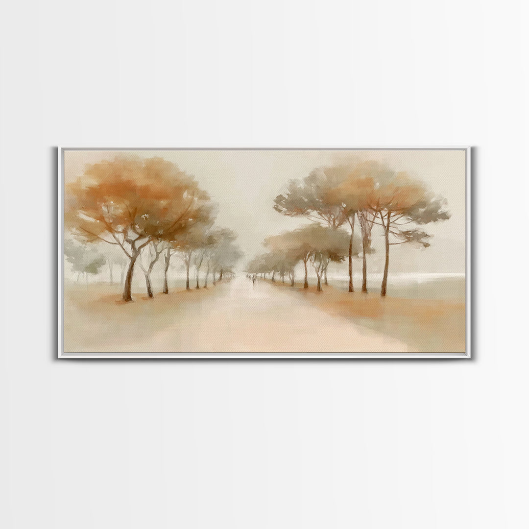 Autumn Walk Light – Framed Canvas Print – Christian Wall Art – Christian Art Canvas – Subtle Christian Art – Christian Gift Ideas
