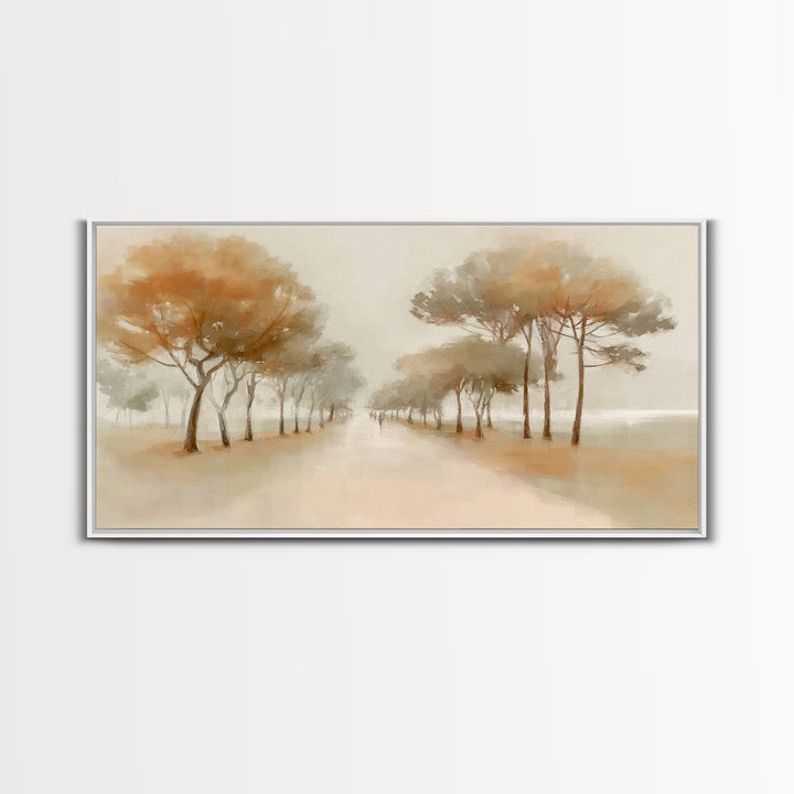 Autumn Walk Light – Framed Canvas Print – Christian Wall Art – Christian Art Canvas – Subtle Christian Art – Christian Gift Ideas