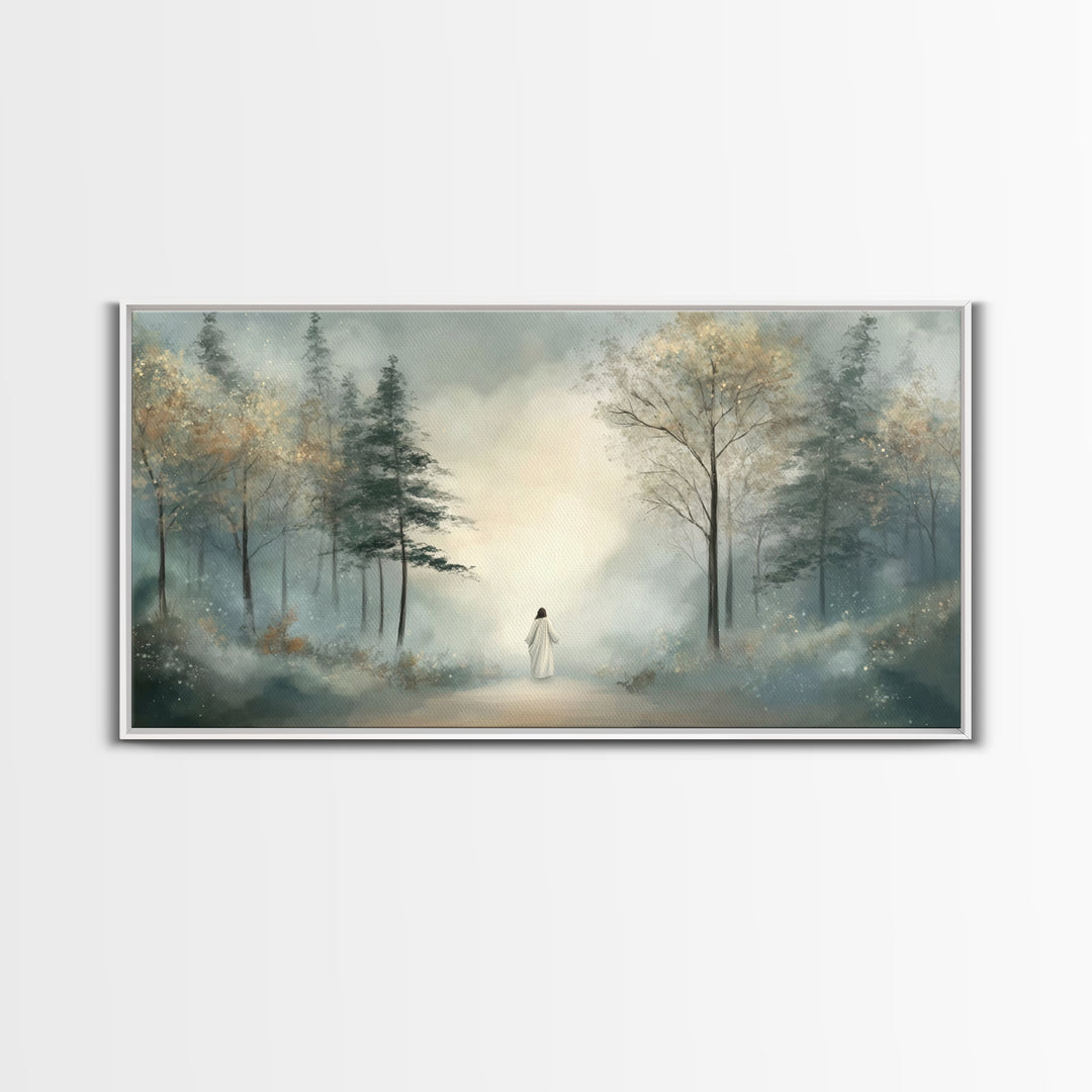 Holy Path Mist – Framed Canvas Print – Christian Wall Art – Christian Art Canvas – Subtle Christian Art – Christian Gift – Christmas Art