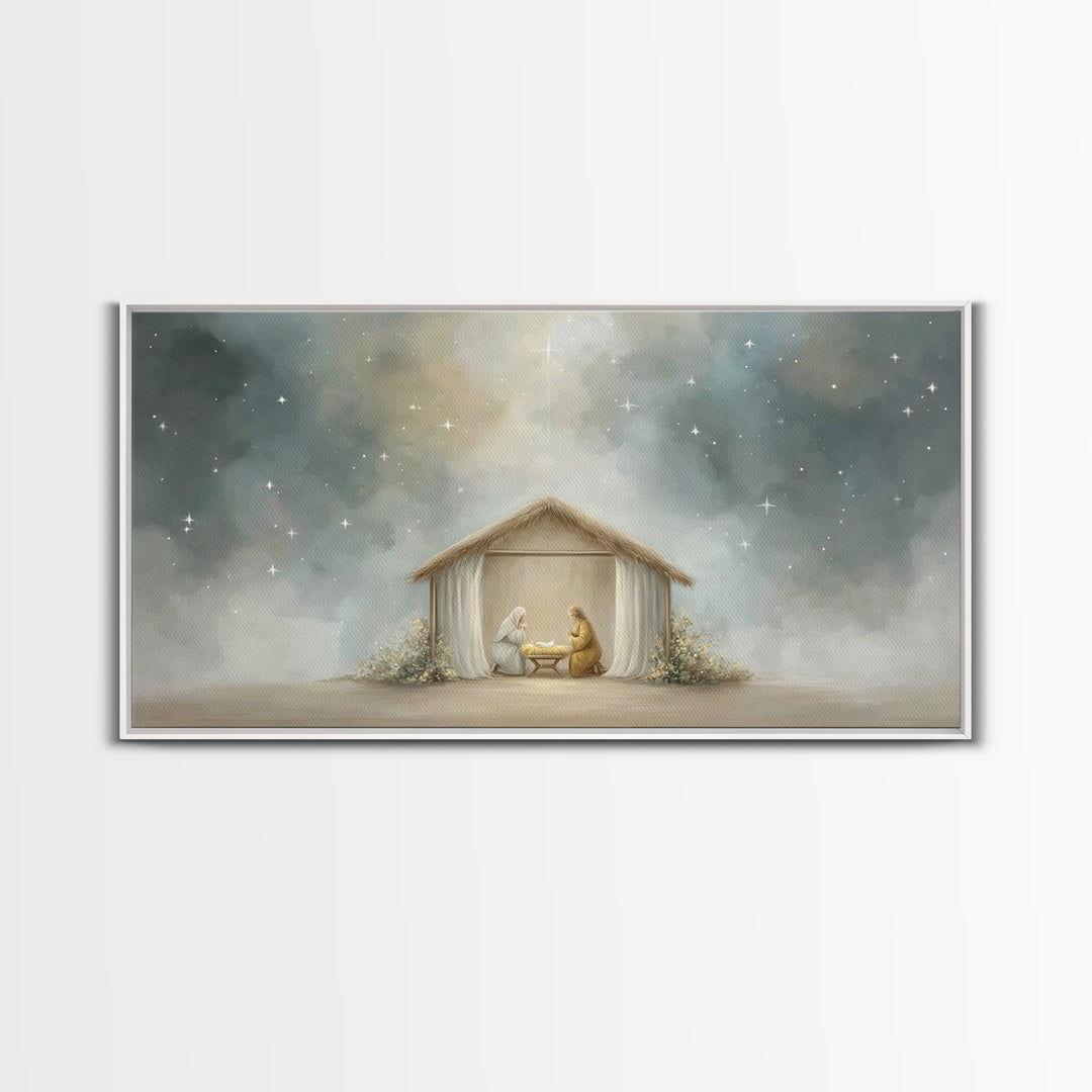 Autumn Grace Walk – Framed Canvas Print – Christian Wall Art – Christian Art Canvas – Subtle Christian Art – Jesus Painting – Art Print