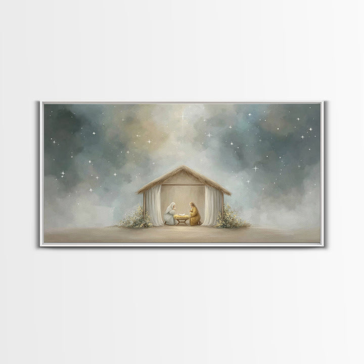 Autumn Grace Walk – Framed Canvas Print – Christian Wall Art – Christian Art Canvas – Subtle Christian Art – Jesus Painting – Art Print