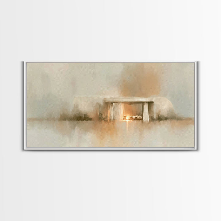 Desert Sanctuary – Framed Canvas Print – Christian Wall Art – Christian Art Canvas – Jesus Painting – Moody Christmas Art