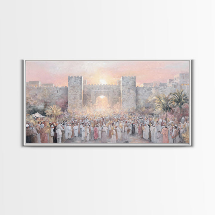 Hosanna Sunrise – Framed Canvas Print – Christian Christmas Art – Christian Art Canvas – Christian Wall Art – Large Christian Painting