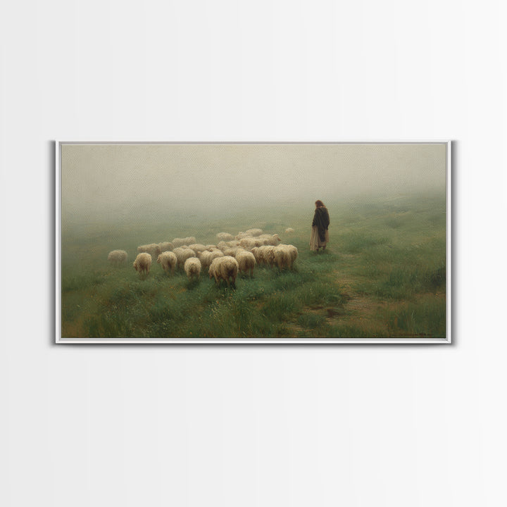 Harvest Of Faith, Framed Canvas Print, Christian Wall Art, Jesus Painting, Christian Art Canvas, Christian Christmas Art, Christian Gift