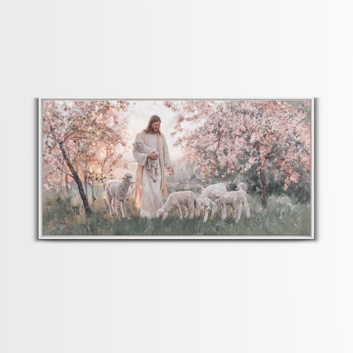 Blossom Covenant | Framed Canvas Print | Christian Christmas Art | Jesus Wall Art | Christian Art Gift | Subtle Christian Art