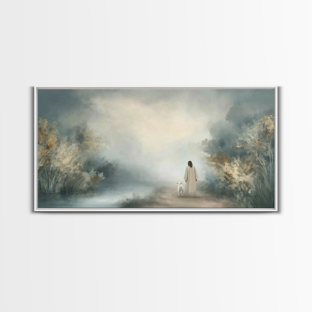 Everlasting Peace, Framed Canvas Print, Christian Art Canvas, Jesus Painting, Christian Wall Art, Modern Christian Art, Christian Christmas