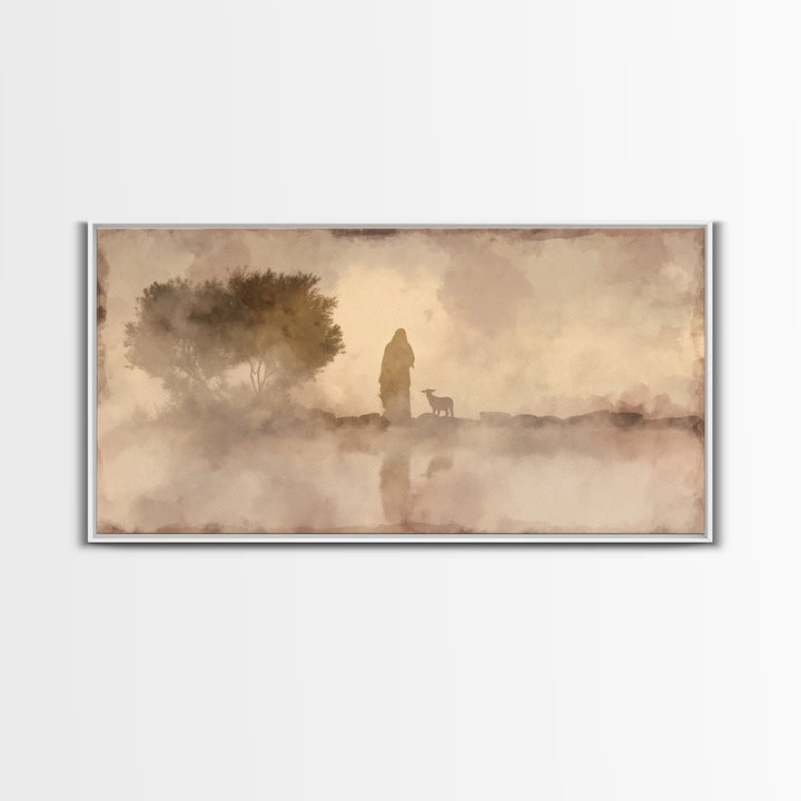 Divine Journey | Framed Canvas Print | Christian Art Canvas | Christian Wall Art | Jesus Painting | Subtle Christian Art | Christian Decor