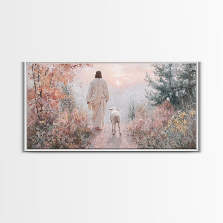 Sanctuary Light, Framed Canvas Print, Christian Art Canvas, Christian Wall Art, Jesus Painting, Large Christian Art, Christian Gift Ideas