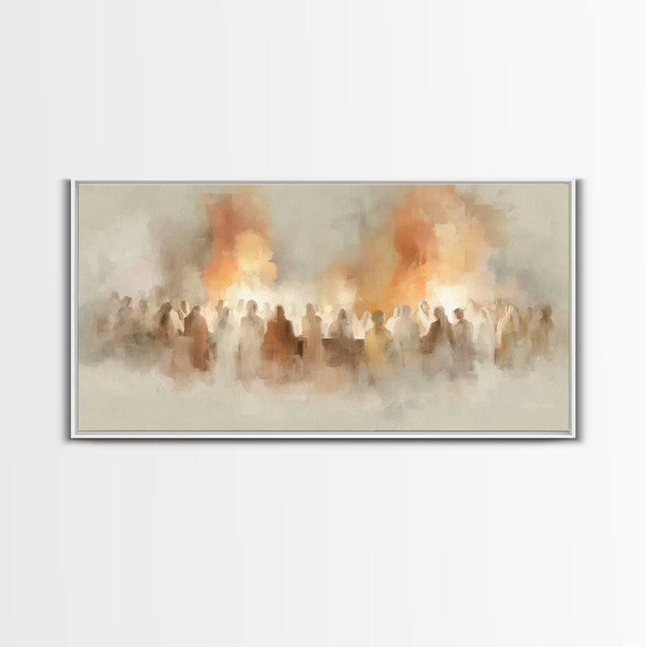 Gathered Glory – Framed Canvas Print – Christian Art Canvas – Christian Wall Art – Modern Christian Art – Christian Decorations – Christmas