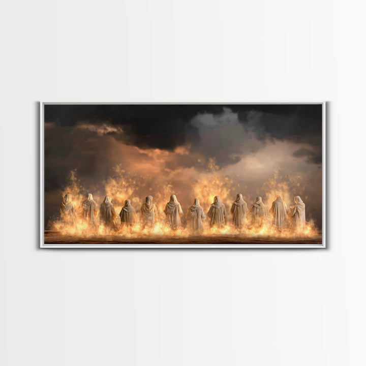 Dawn Of Reverence | Framed Canvas Print | Christian Wall Art | Jesus Painting | Christian Art Print | Christmas Art Work