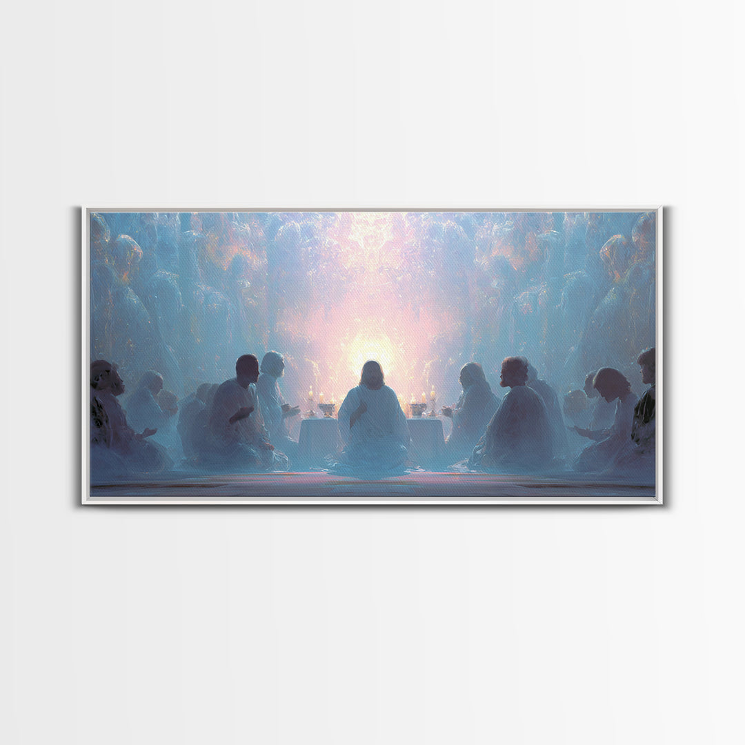 Celestial Feast | Framed Canvas Print | Christian Wall Art | Christian Art Canvas | Jesus Painting | Christmas Art Work