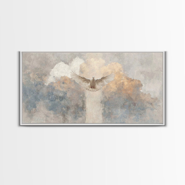 Heavenly Flight | Framed Canvas Print | Christian Art Canvas | Subtle Christian Art | Christian Decorations | Christian Gift