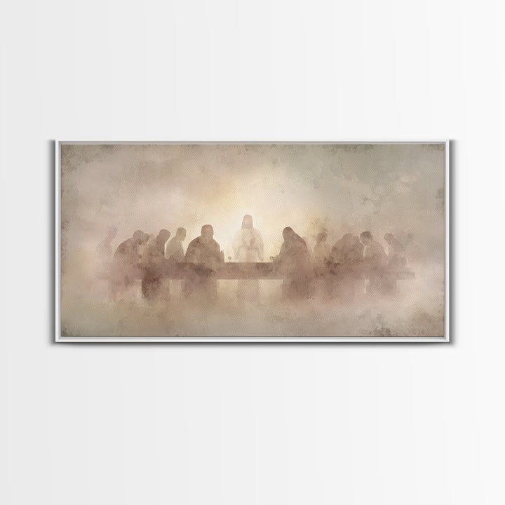 Last Supper Reverence – Framed Canvas Print – Christian Wall Art – Christian Art Canvas – Jesus Painting – Christian Christmas Art – Christ