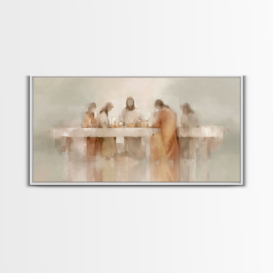 Table Of Grace – Framed Canvas Print – Christian Art Canvas – Jesus Painting – Christian Wall Art – Christian Decor – Christmas Art