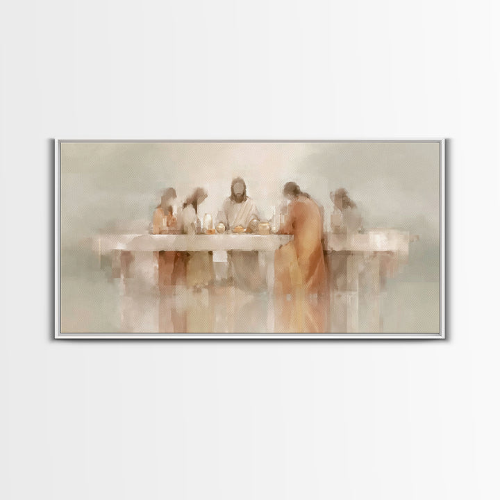 Table Of Grace – Framed Canvas Print – Christian Art Canvas – Jesus Painting – Christian Wall Art – Christian Decor – Christmas Art