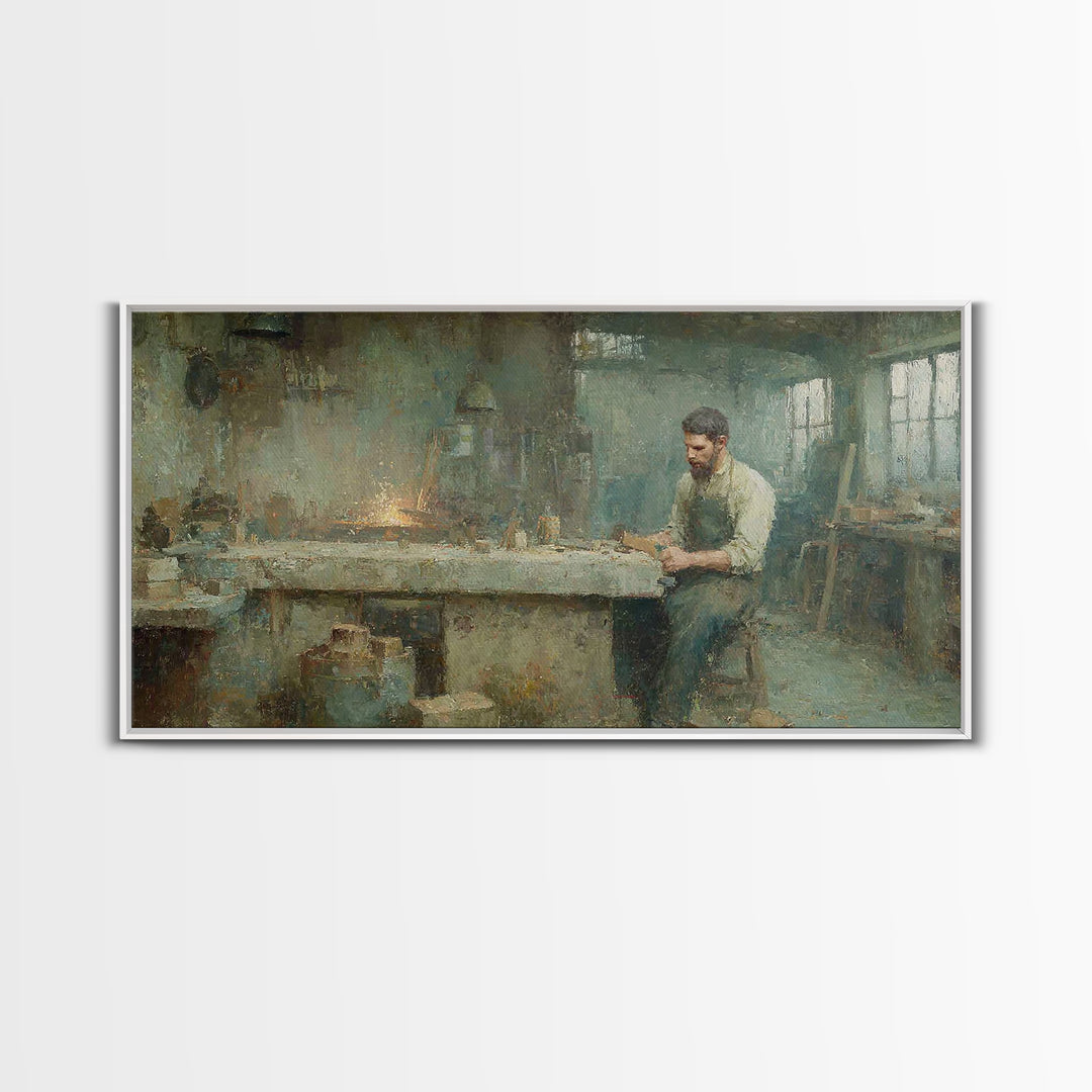 Quiet Labor Grace – Framed Canvas Print – Christian Wall Art – Christian Art Canvas – Christian Decor – Christian Gift – Jesus Painting