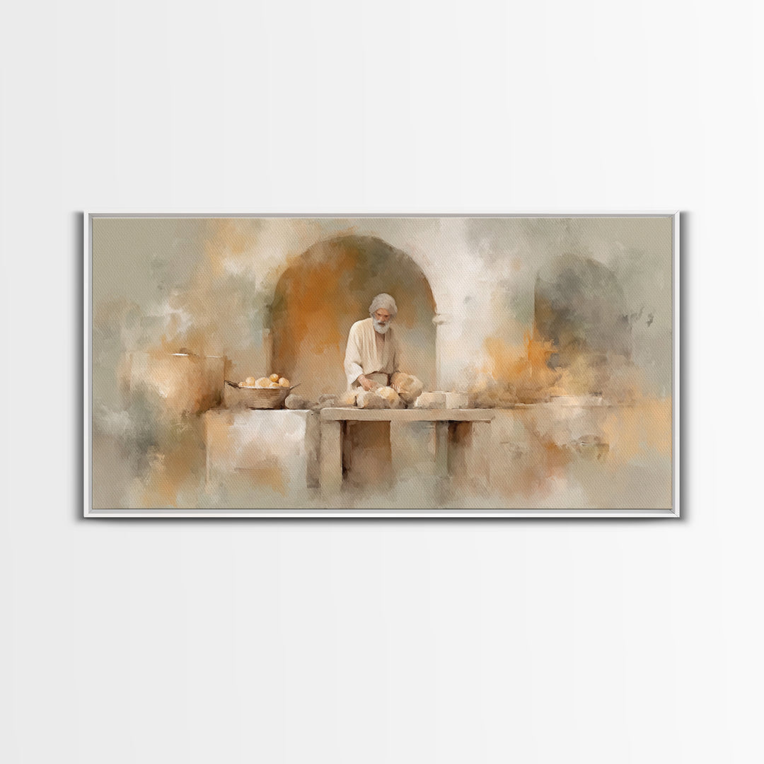 Sanctuary Of Work – Framed Canvas Print – Christian Wall Art – Christian Art Canvas – Christian Decor – Jesus Painting – Christian Art