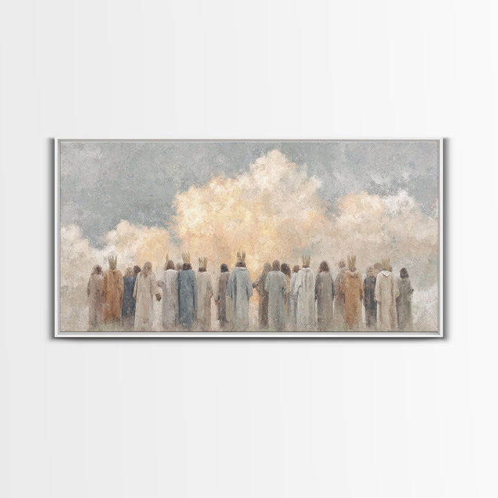 Crowns Of Glory – Framed Canvas Print – Christian Wall Art – Christian Art Print – Subtle Christian Art – Modern Christian Painting – Chris