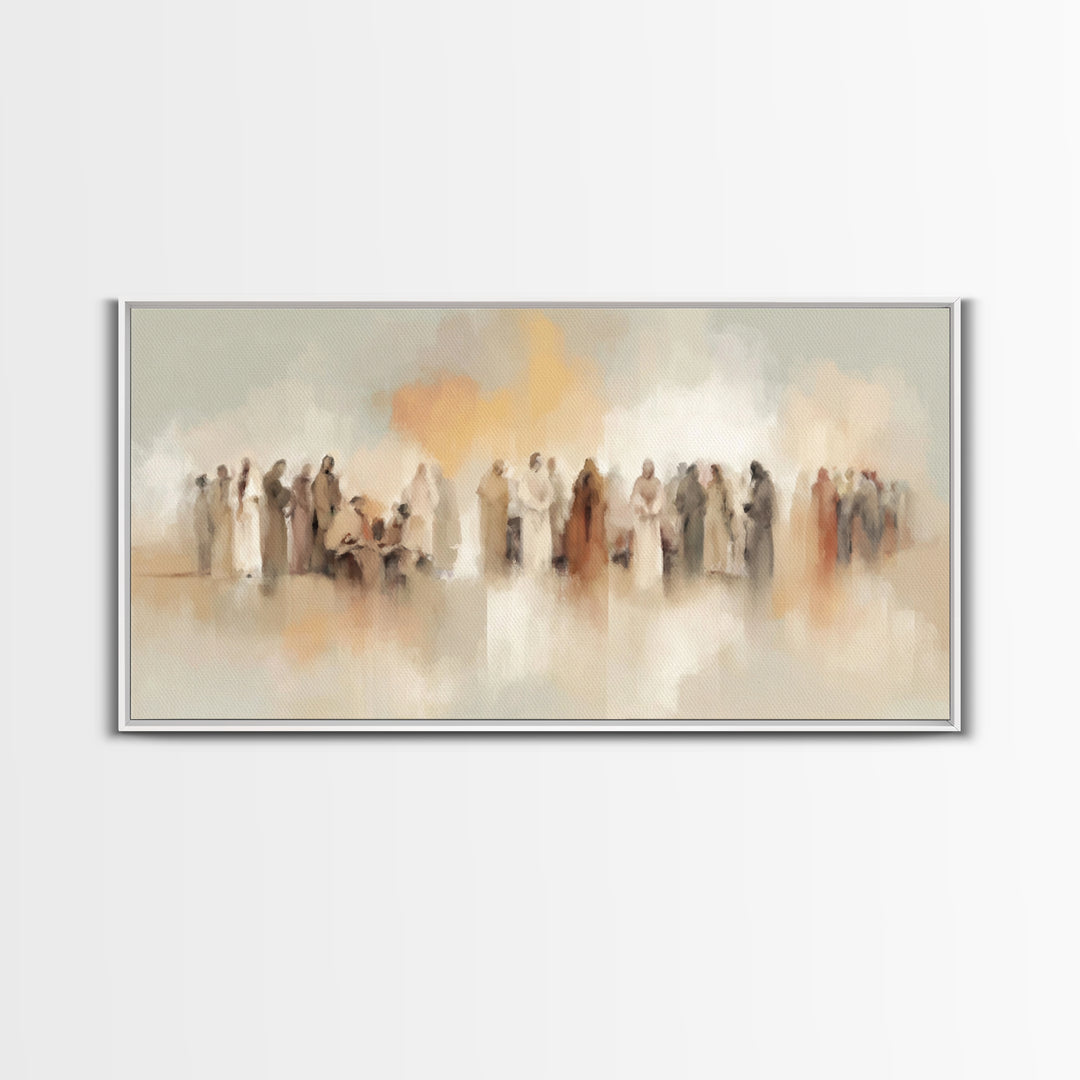 Sacred Communion – Framed Canvas Print – Christian Art Canvas – Minimalist Christian Art – Christian Wall Art – Modern Christian Art – Chri