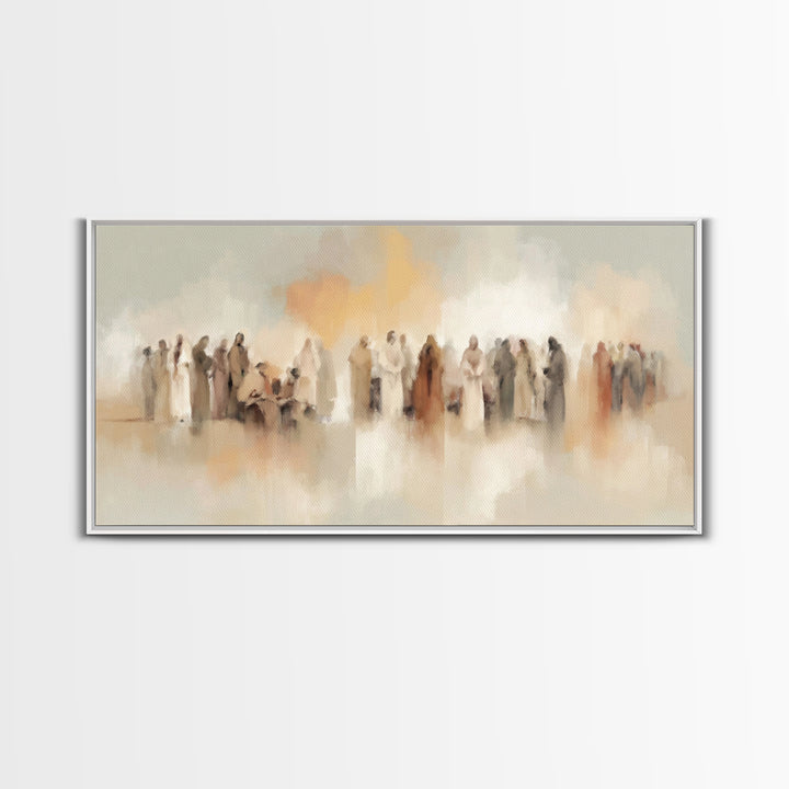 Sacred Communion – Framed Canvas Print – Christian Art Canvas – Minimalist Christian Art – Christian Wall Art – Modern Christian Art – Chri