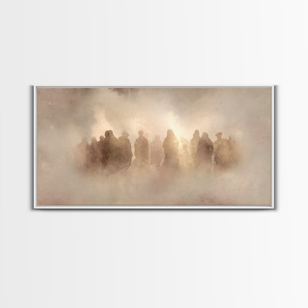 Cloudborn Fellowship – Framed Canvas Print – Christian Art – Christian Wall Art – Moody Christian Art – Abstract Christian Art – Christian
