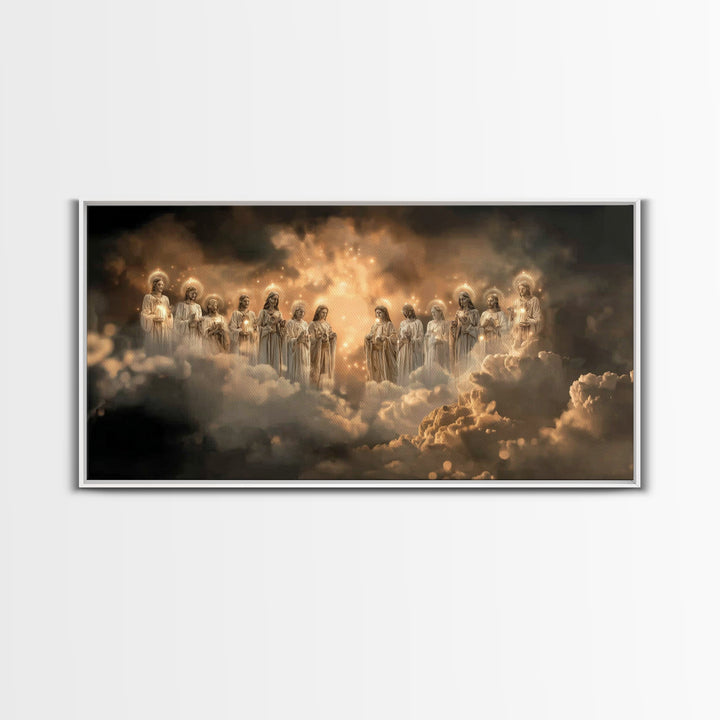 Radiant Apostles – Framed Canvas Print – Jesus Painting – Christian Art Canvas – Christian Wall Art – Vintage Christian Art – Large Christi