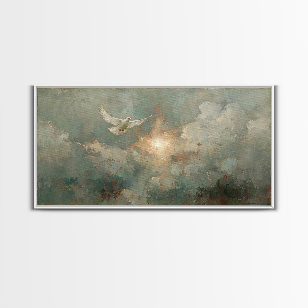 Peaceful Rise | Framed Canvas Print | Christian Art Work | Christmas Canvas Wall Art | Christian Christmas Decorations | Christian Art