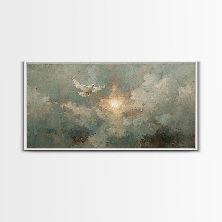 Peaceful Rise | Framed Canvas Print | Christian Art Work | Christmas Canvas Wall Art | Christian Christmas Decorations | Christian Art