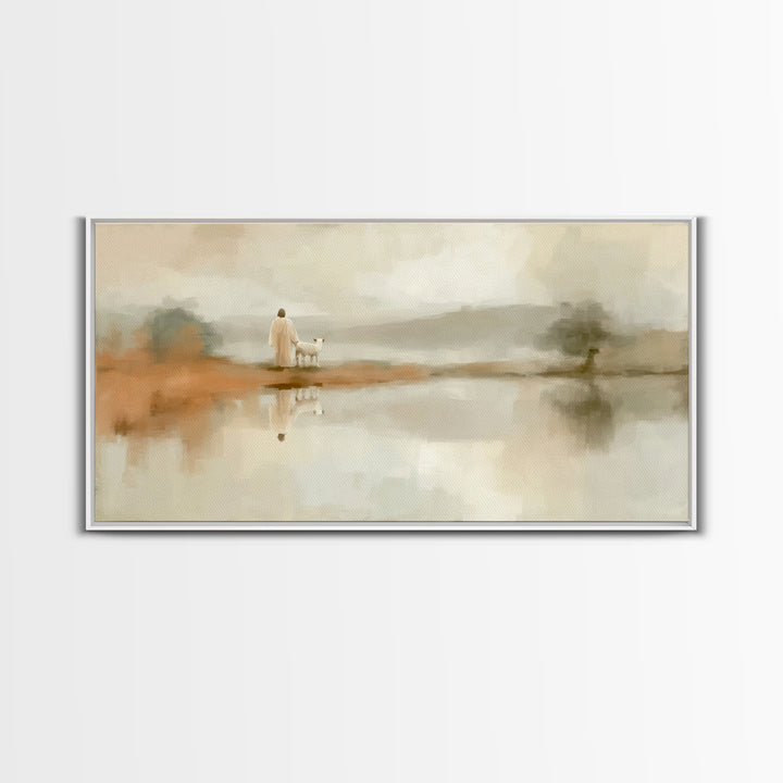 Guiding Mist Path – Framed Canvas Print – Christian Wall Art – Jesus Art Print – Christian Art Canvas – Christian Gift Ideas