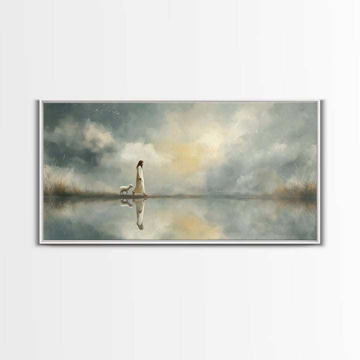 River Of Mercy – Framed Canvas Print – Christian Wall Art – Christian Art Canvas – Jesus Art Print – Christmas Art Prints