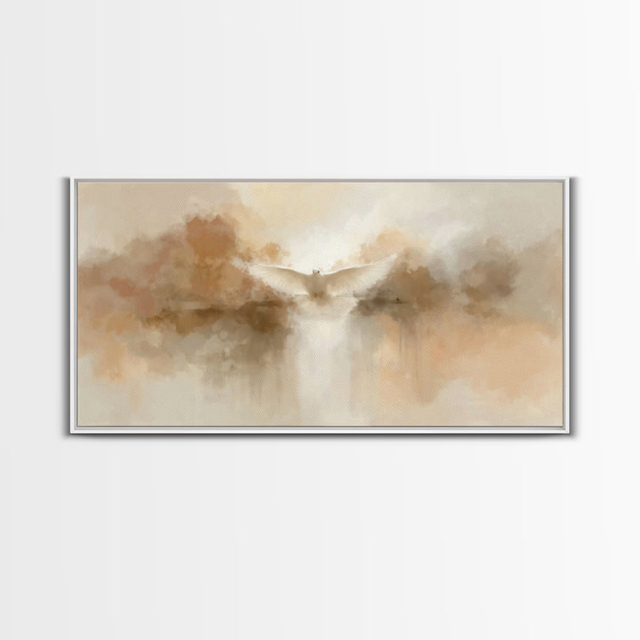 Gentle Ascension, Framed Canvas Print, Christian Art Canvas, Minimalist Christian Art, Christian Wall Art, Christmas Art Prints