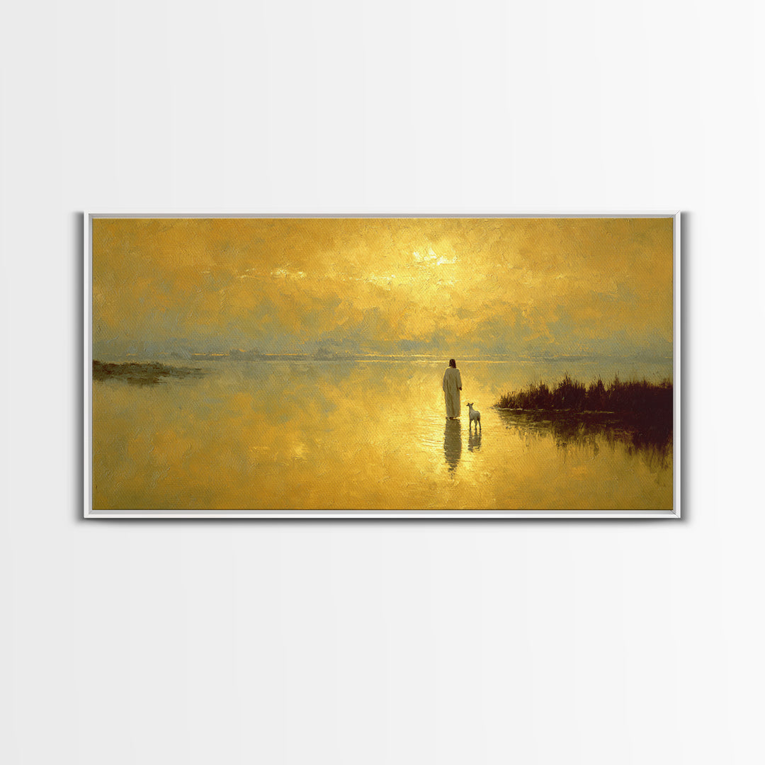 Light Of Grace | Framed Canvas Print | Christian Art | Jesus Painting | Christian Art Canvas | Christmas Wall Art | Christian Christmas Art