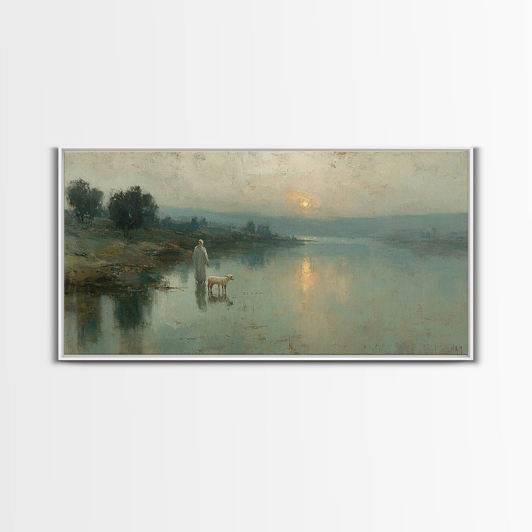 Heavenly Dawn Glory, Framed Canvas Print, Christian Wall Art, Jesus Art Print, Christian Art Canvas, Christmas Art Prints, Christian Christ