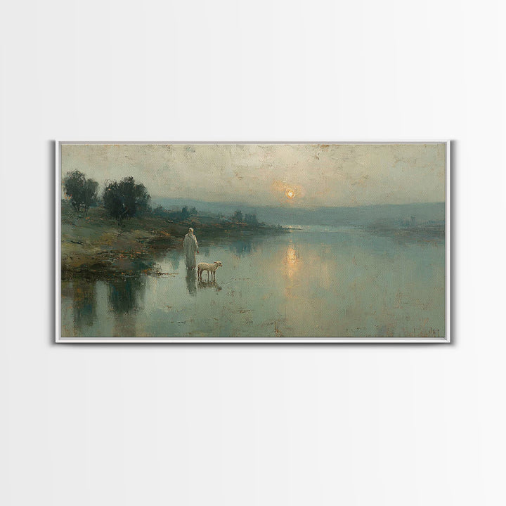 Heavenly Dawn Glory, Framed Canvas Print, Christian Wall Art, Jesus Art Print, Christian Art Canvas, Christmas Art Prints, Christian Christ