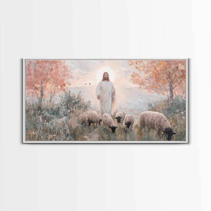 Shepherds Of Peace | Framed Canvas Print | Christian Wall Art | Christian Art Canvas | Jesus Painting | Christian Decor | Christian Christm